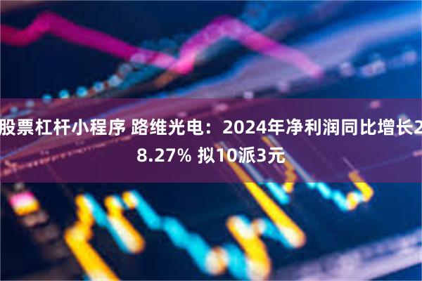 股票杠杆小程序 路维光电：2024年净利润同比增长28.27% 拟10派3元