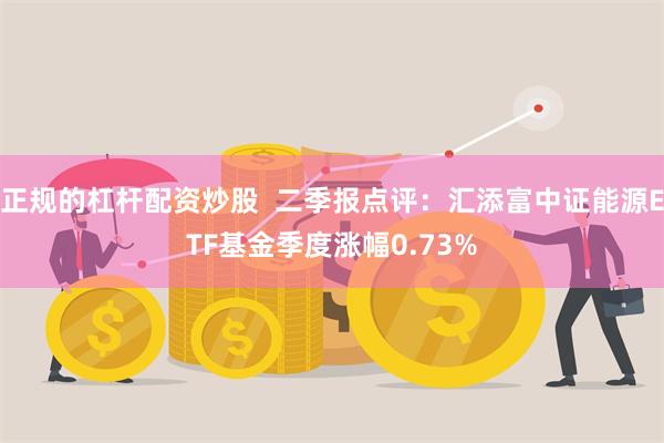 正规的杠杆配资炒股  二季报点评：汇添富中证能源ETF基金季度涨幅0.73%