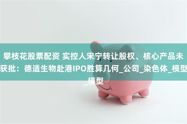 攀枝花股票配资 实控人宋宁转让股权、核心产品未获批：德适生物赴港IPO胜算几何_公司_染色体_模型